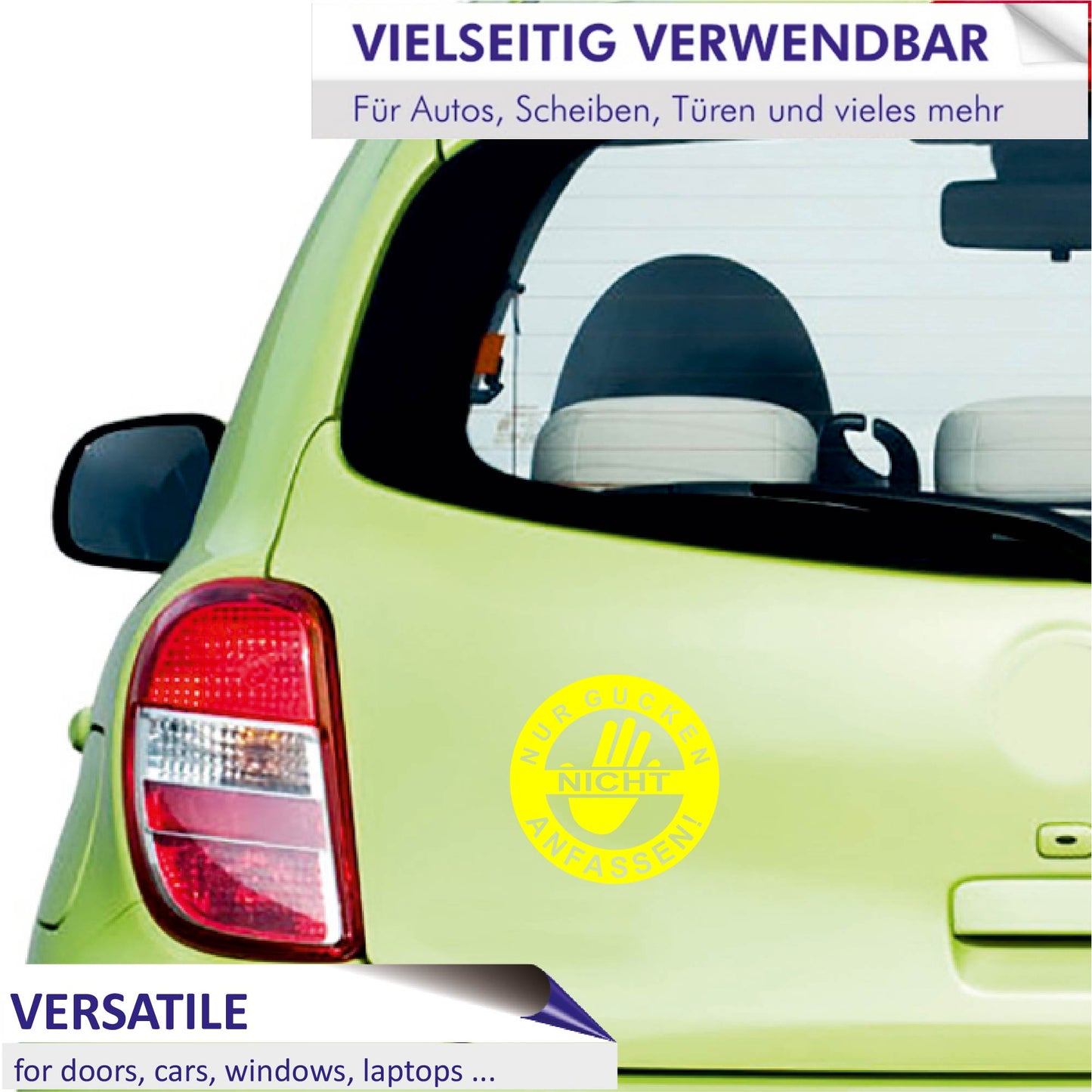 Autoaufkleber - Nur gucken nicht anfassen! 210x210mm