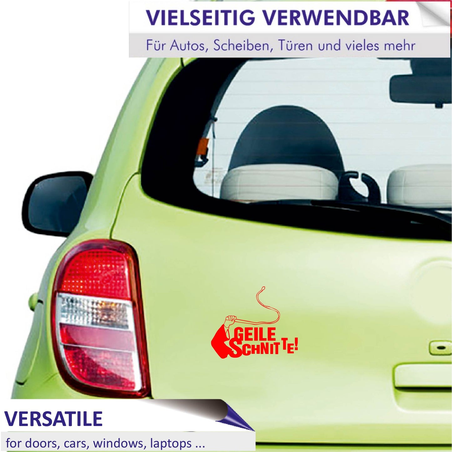 Autoaufkleber - GEILE SCHNITTE! - 120x100mm