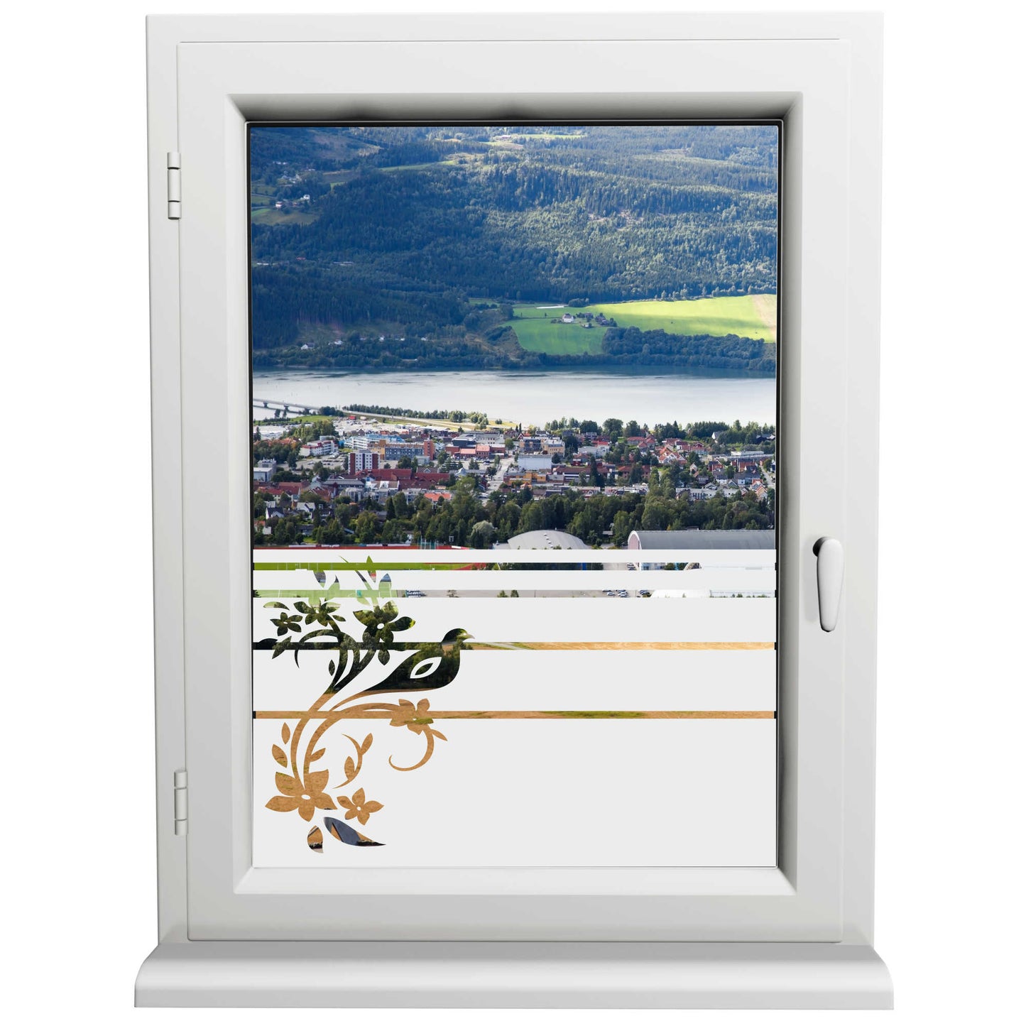 Glasdekorfolie - Tauben - Sonnenschutz H50Line - Sichtschutzfolie