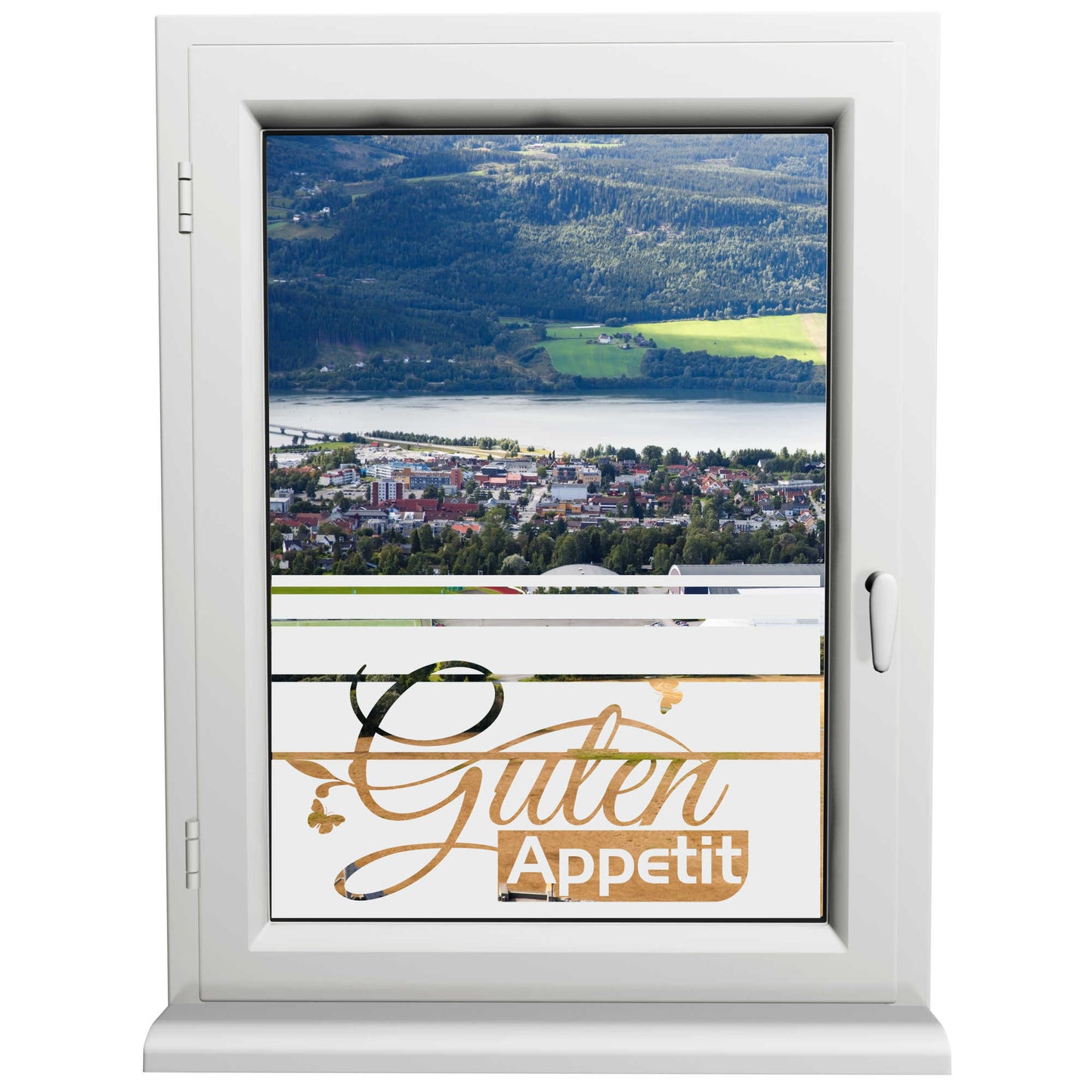 Glasdekorfolie - Guten Appetit - Sonnenschutz H50Line - Sichtschutzfolie