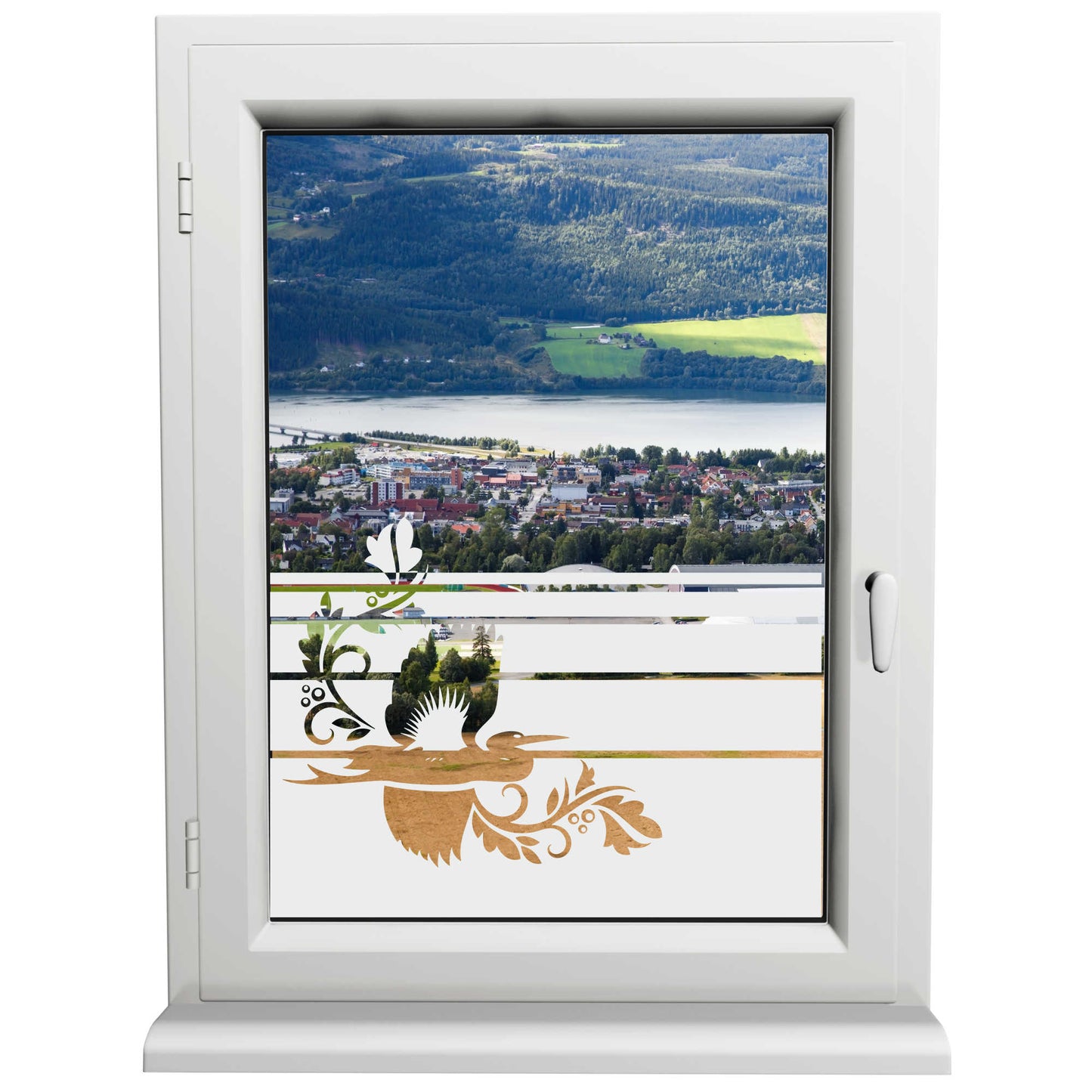 Glasdekorfolie - Kran - Sonnenschutz H50Line - Sichtschutzfolie