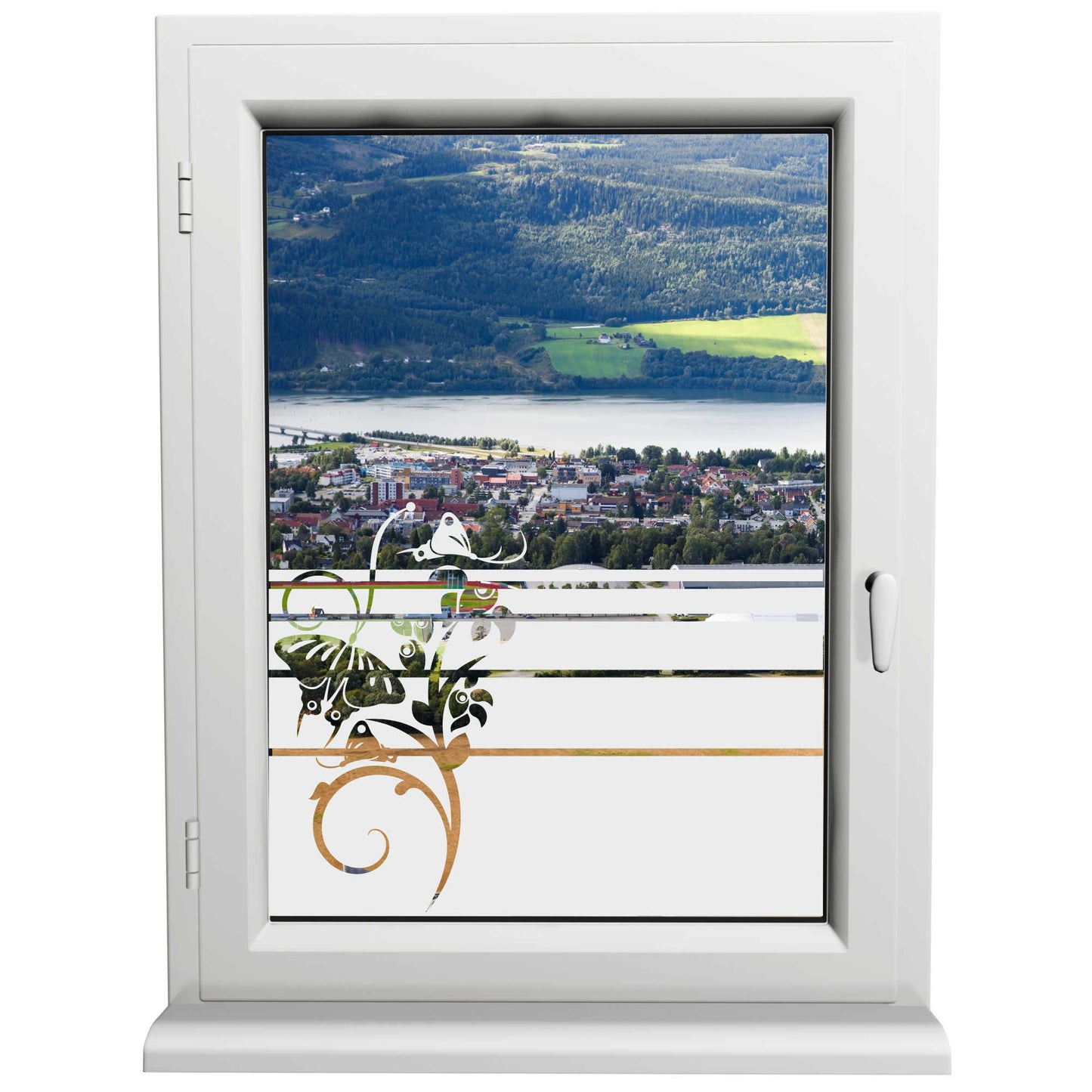 Glasdekorfolie - Schmetterling - Sonnenschutz H50Line - Sichtschutzfolie