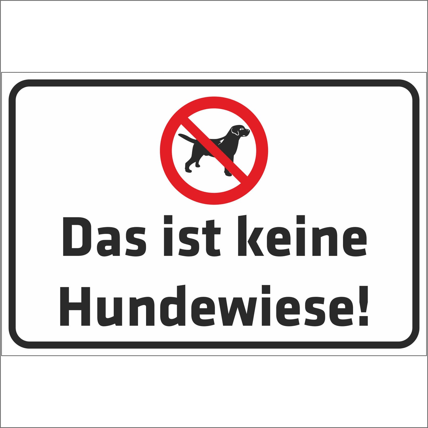 Schild - Verbotsschild Das ist keine Hundewiese