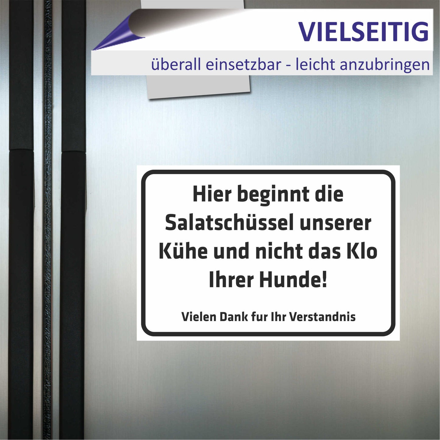 Schild - Hier beginnt die Salatschüssel