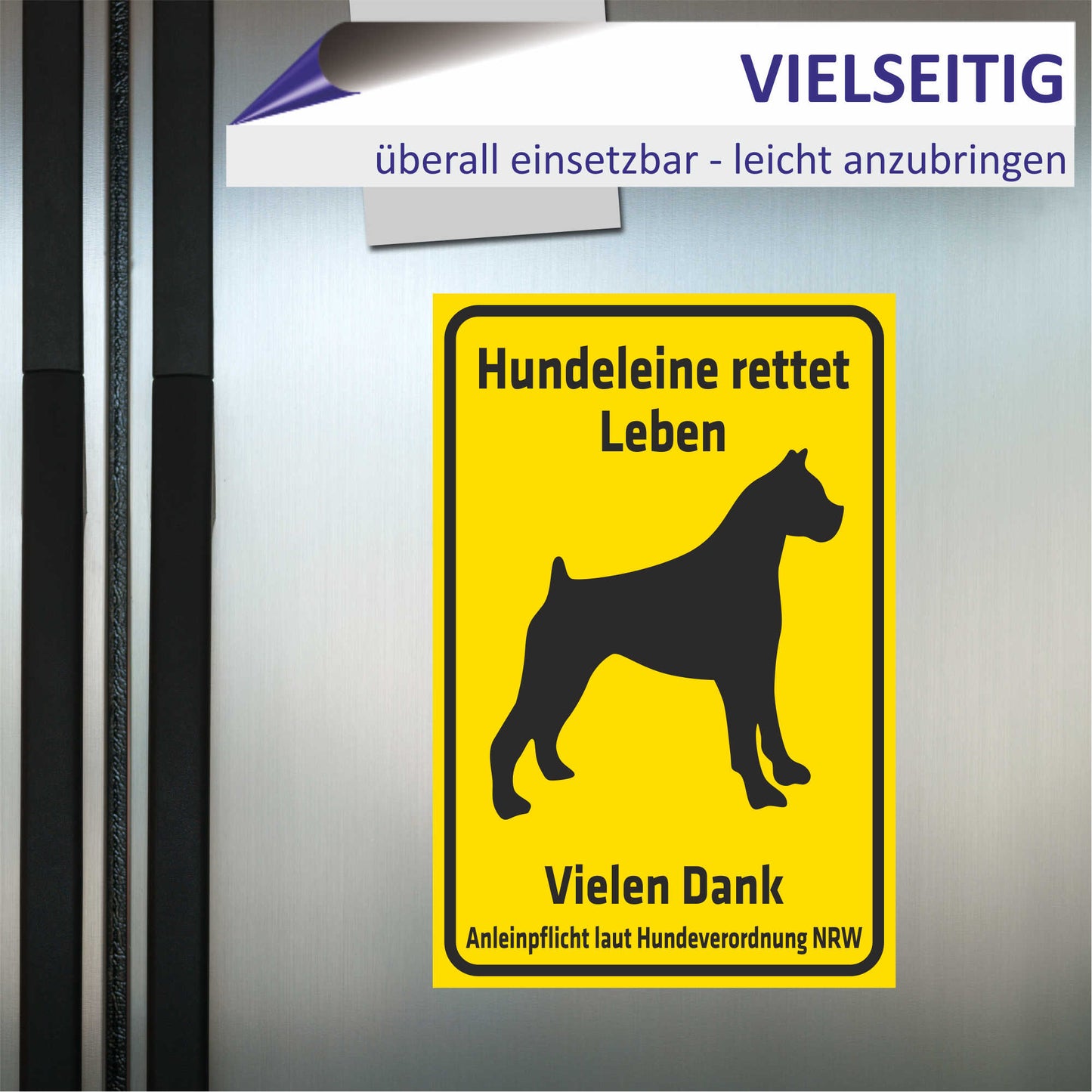 Schild - Hundeleine rettet Leben