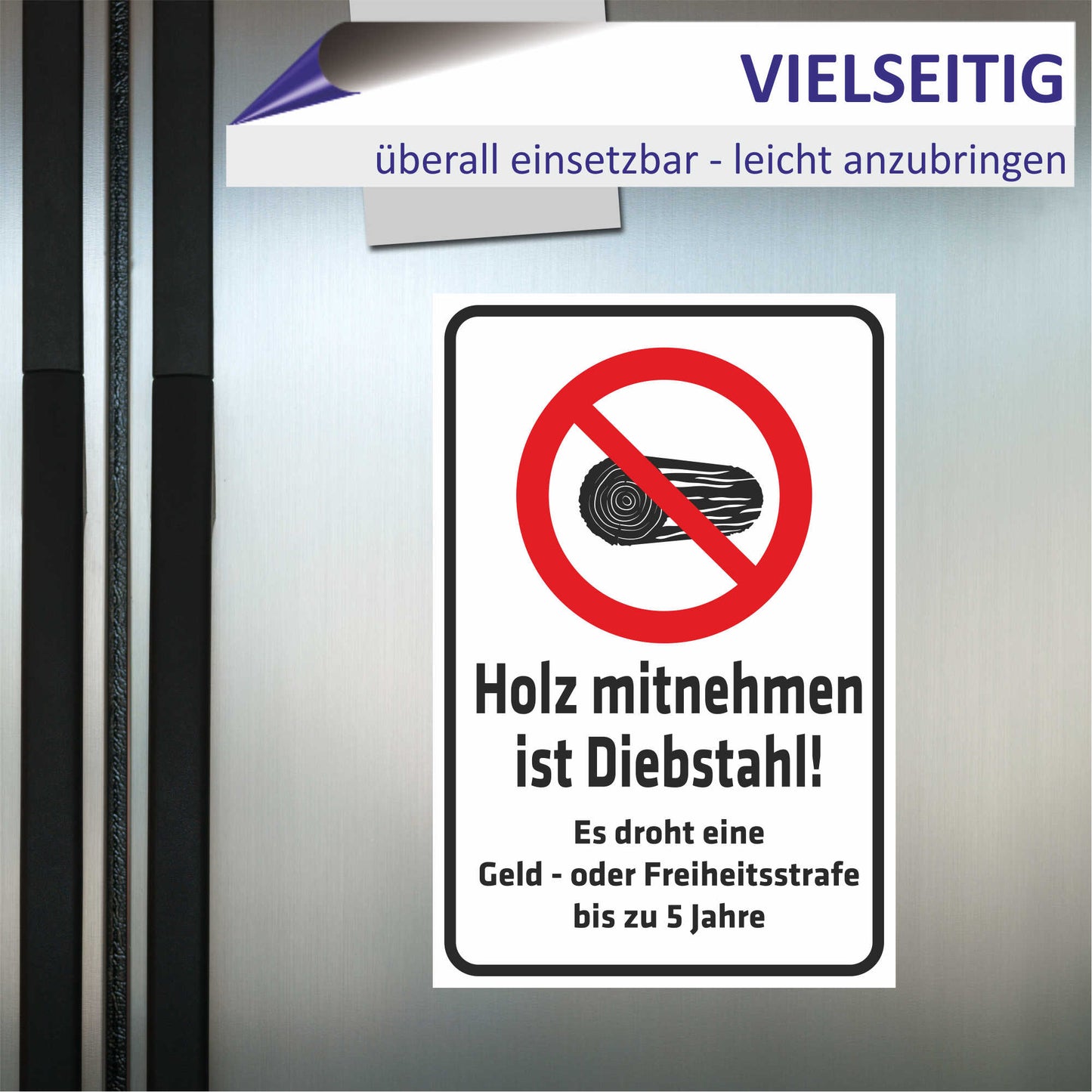 Schild - Holz mitnehmen ist Diebstahl