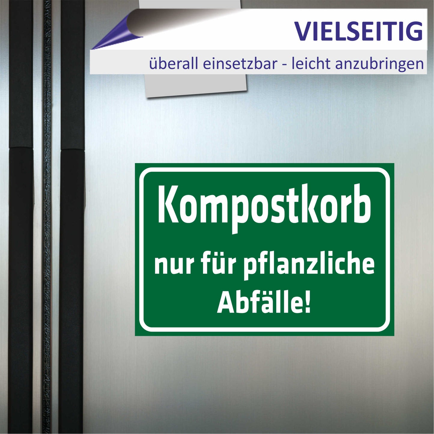 Schild - Verbotsschild -Kompostkorb - nur für pflanzliche Abfälle