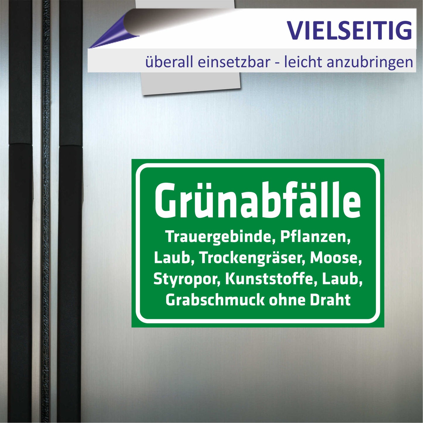 Schild - Verbotsschild -Grünabfälle Friedhof