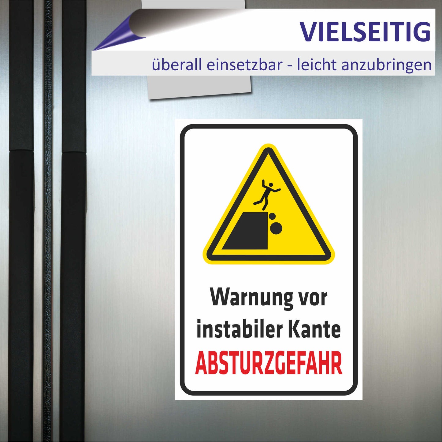 Schild - Verbotsschild -Warnung vor instabiler Kante