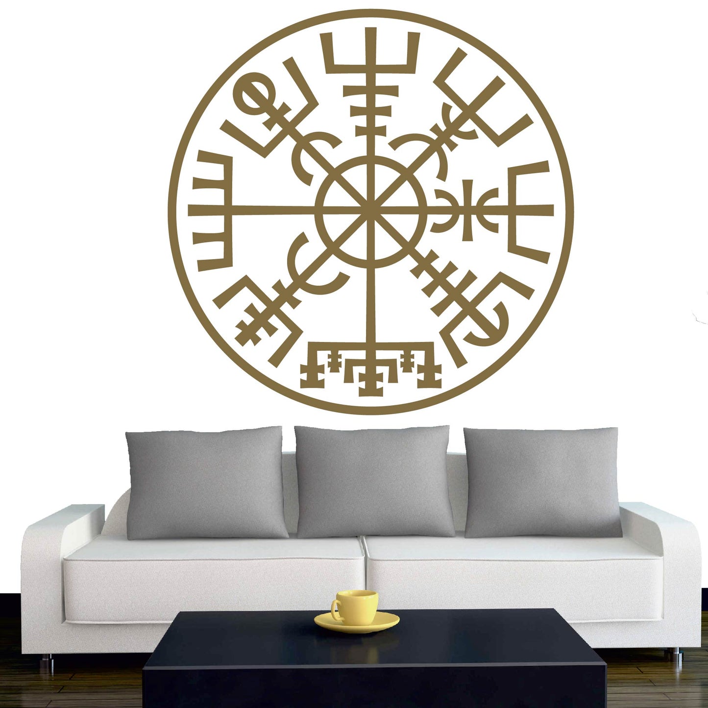 Wandtattoo - Wikinger - Viking - Wikingerkompass Kreis - nordisch - Mythologie