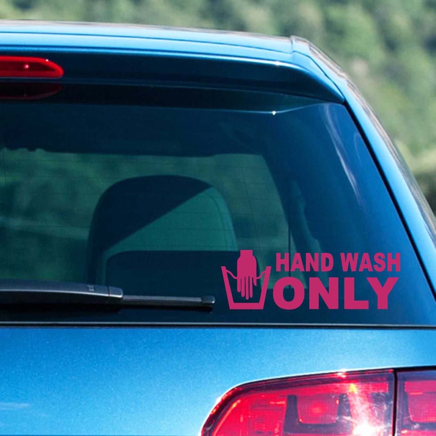 Autoaufkleber - Hand Wash Only - 210x70 mm