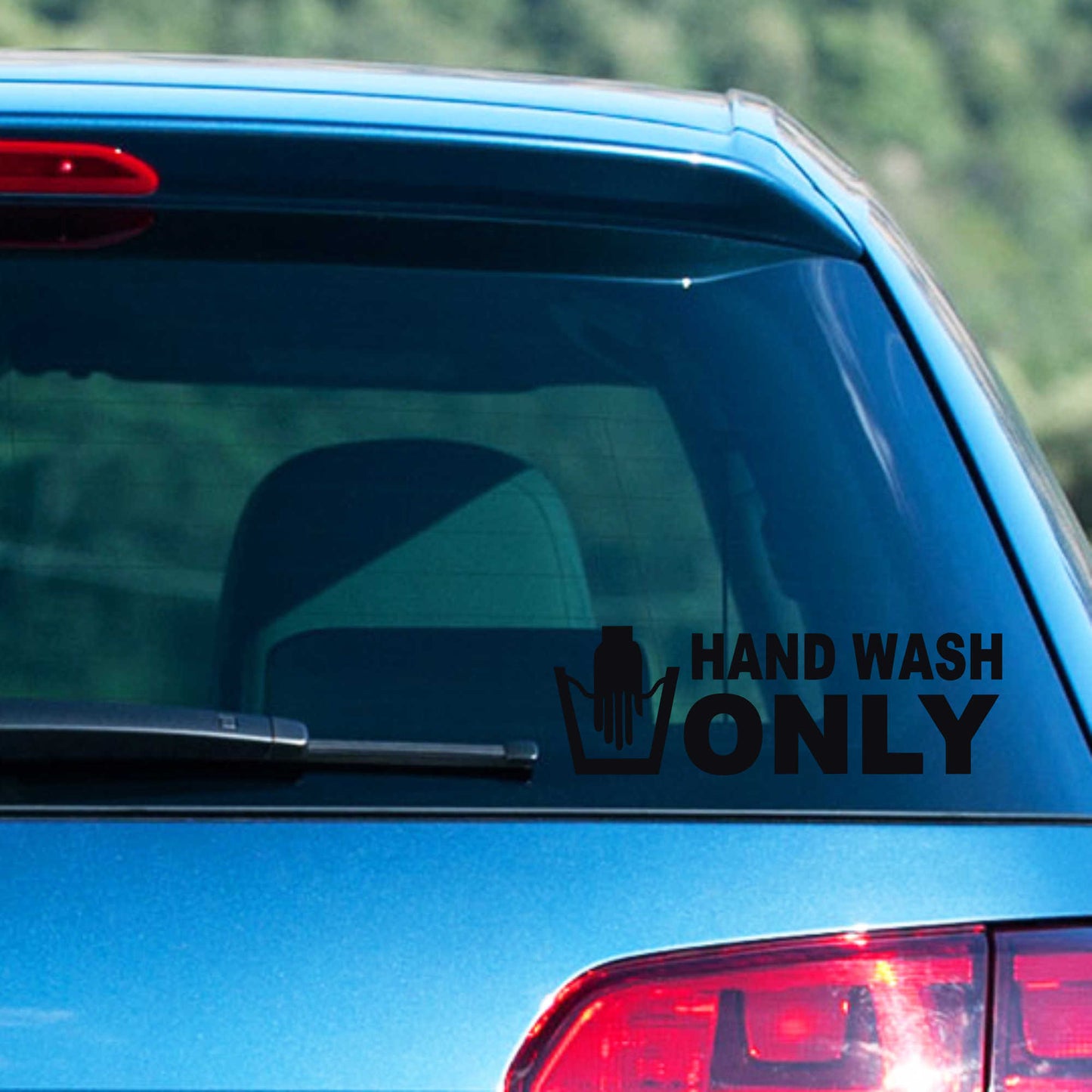 Autoaufkleber - Hand Wash Only - 210x70 mm