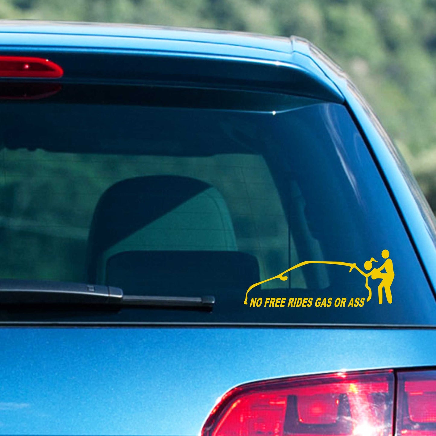 Autoaufkleber - No free rides - gas or ass - 210x80 mm