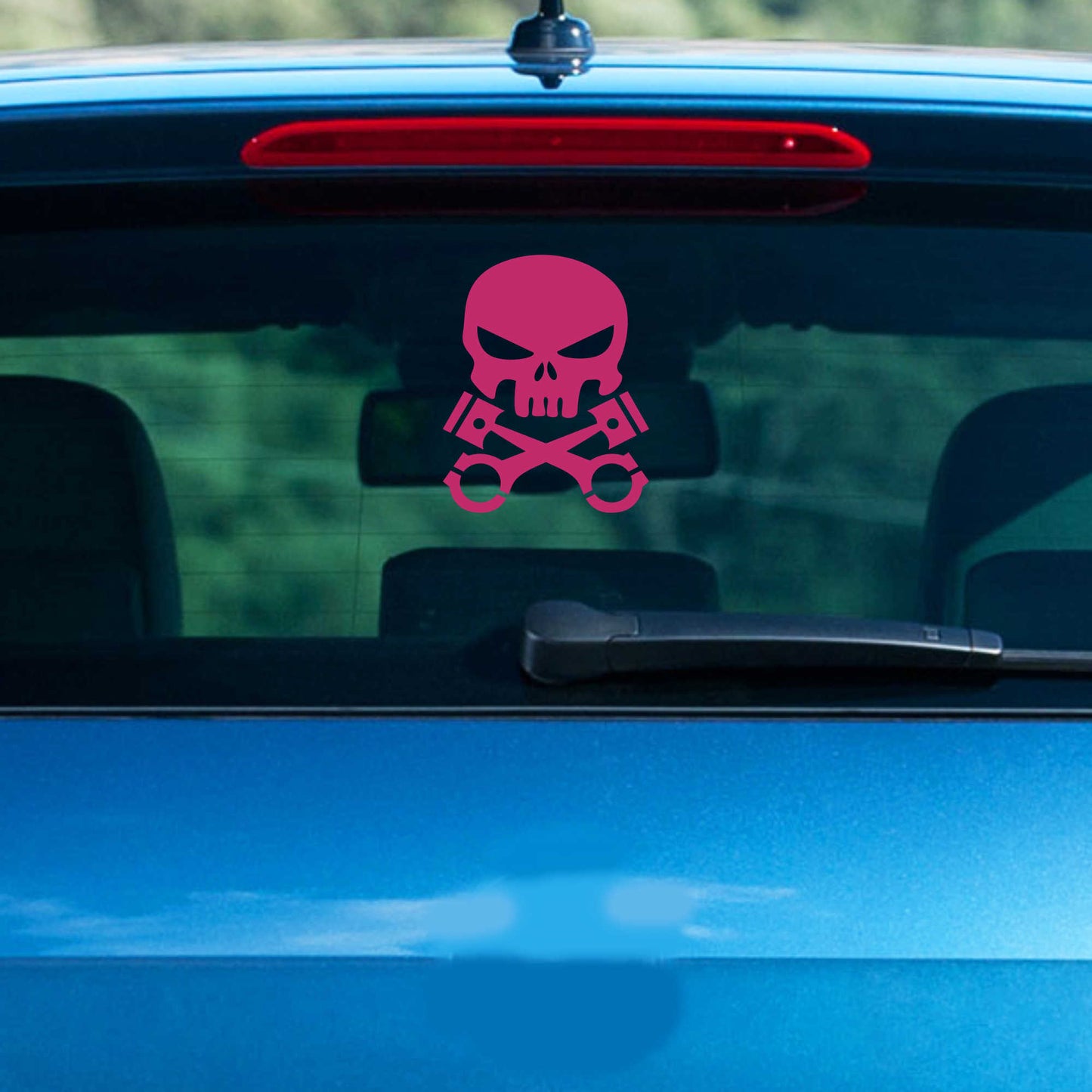 Autoaufkleber - Kolben Skull Schädel - 150x120 mm