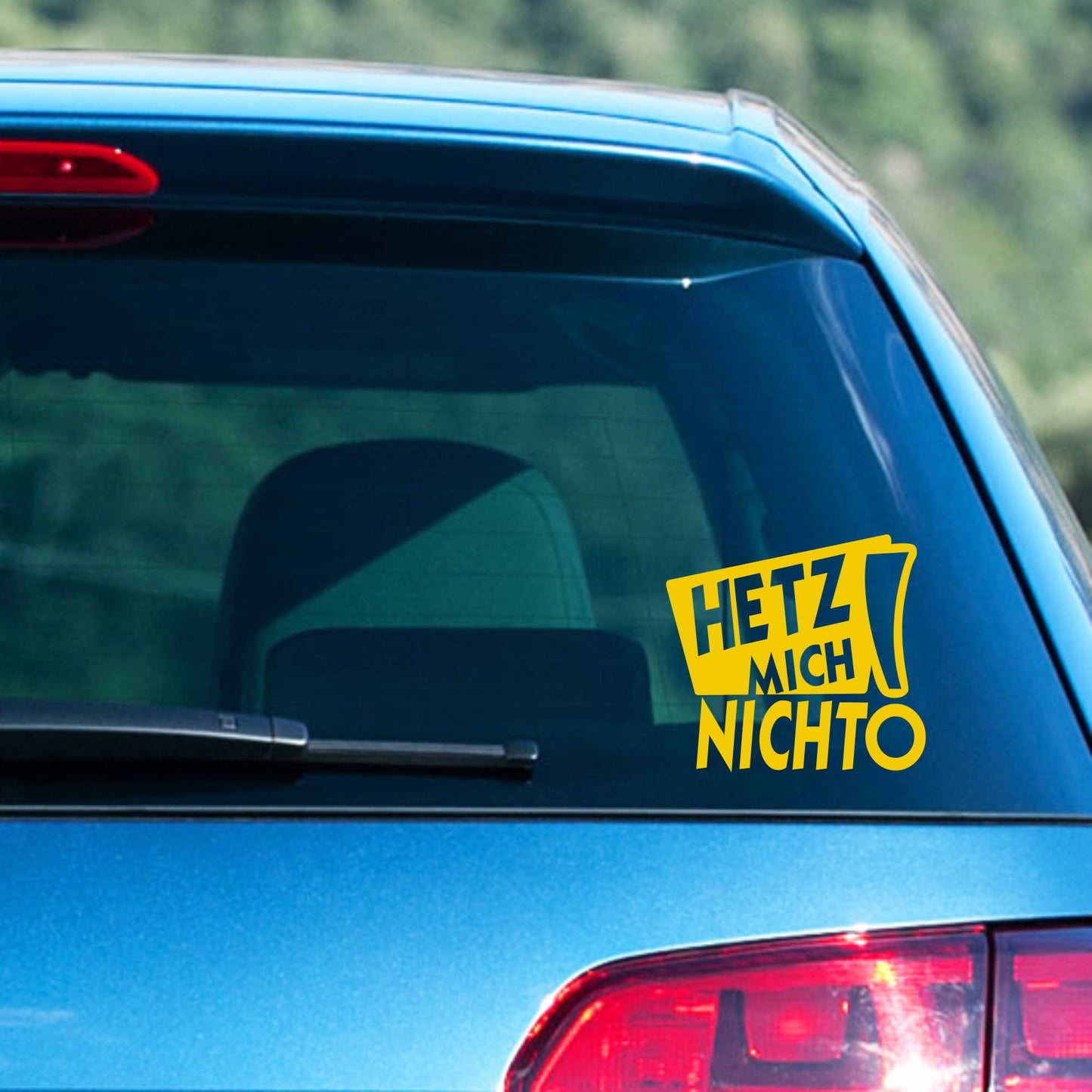 Autoaufkleber - hetz! mich nicht - 120X110 mm