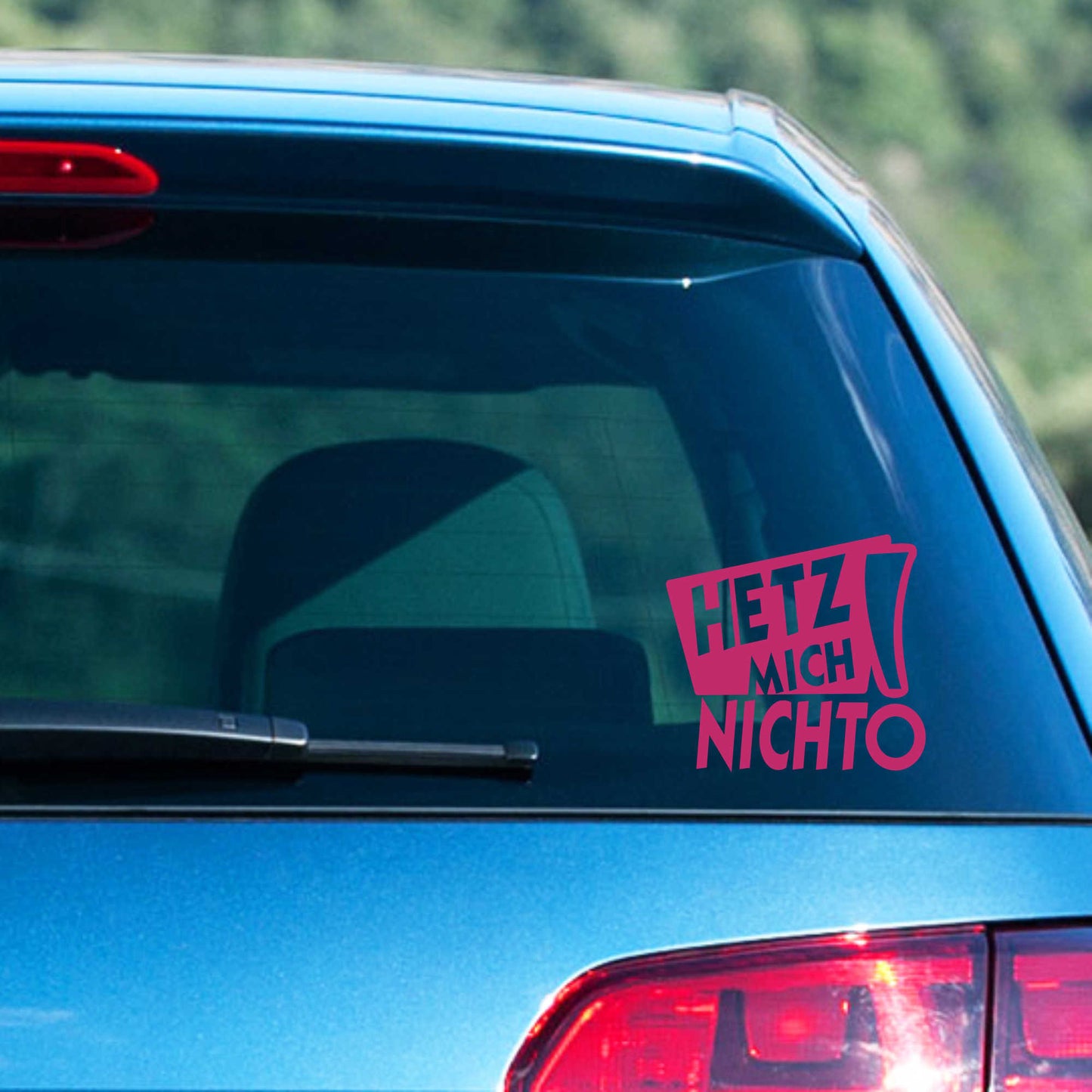 Autoaufkleber - hetz! mich nicht - 120X110 mm