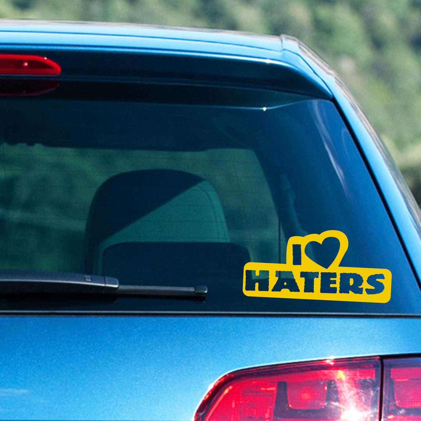 Autoaufkleber - I LOVE HATERS - 160x80 mm