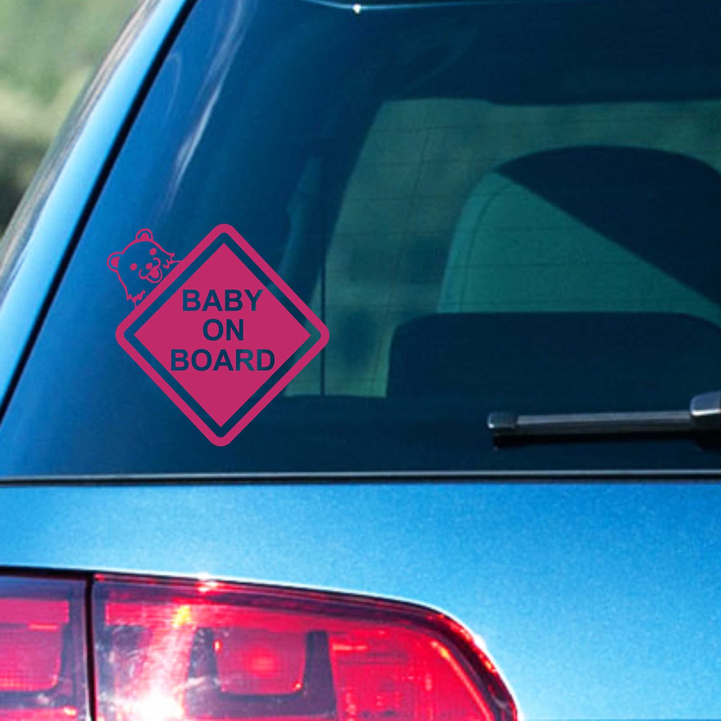Autoaufkleber - Baby on Board Pedobär - 120x120 mm
