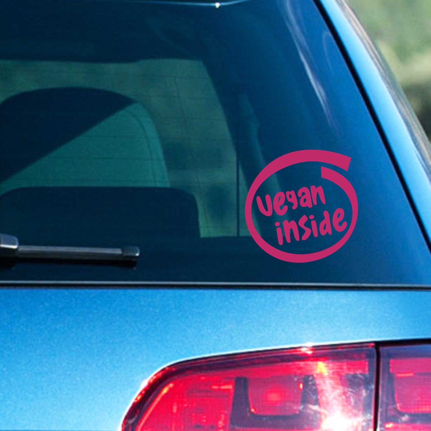 Autoaufkleber - vegan inside - 120x120 mm