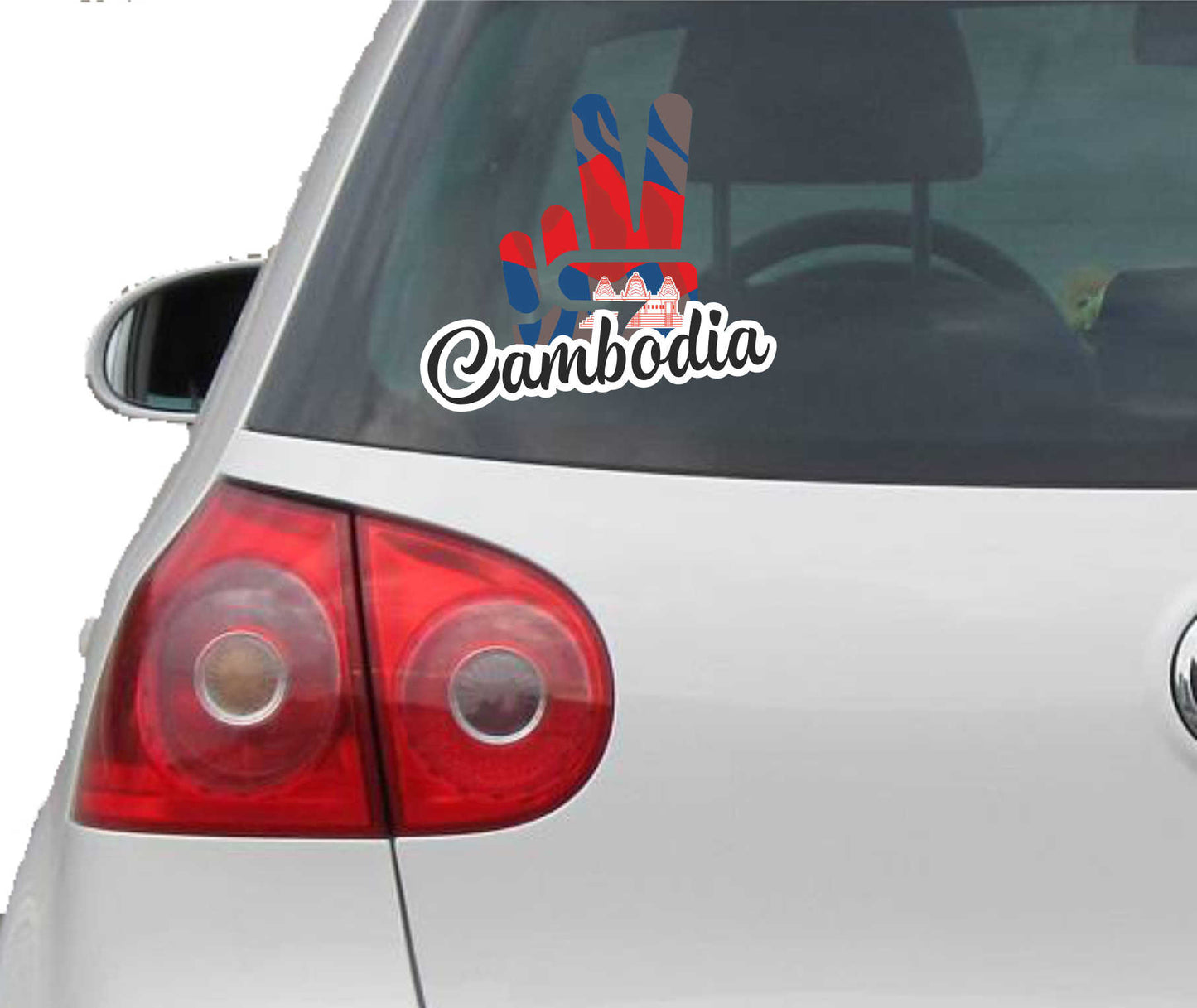 Aufkleber - Autoaufkleber - Cambodia - Victory - Sieg - Heckscheibe