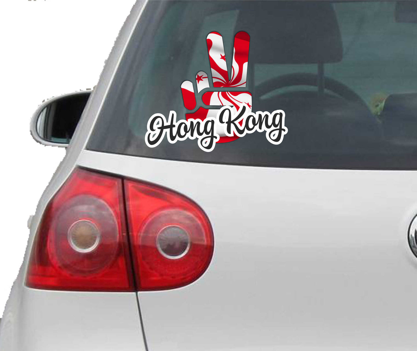 Aufkleber - Autoaufkleber - Hong Kong - Victory - Sieg - Heckscheibe