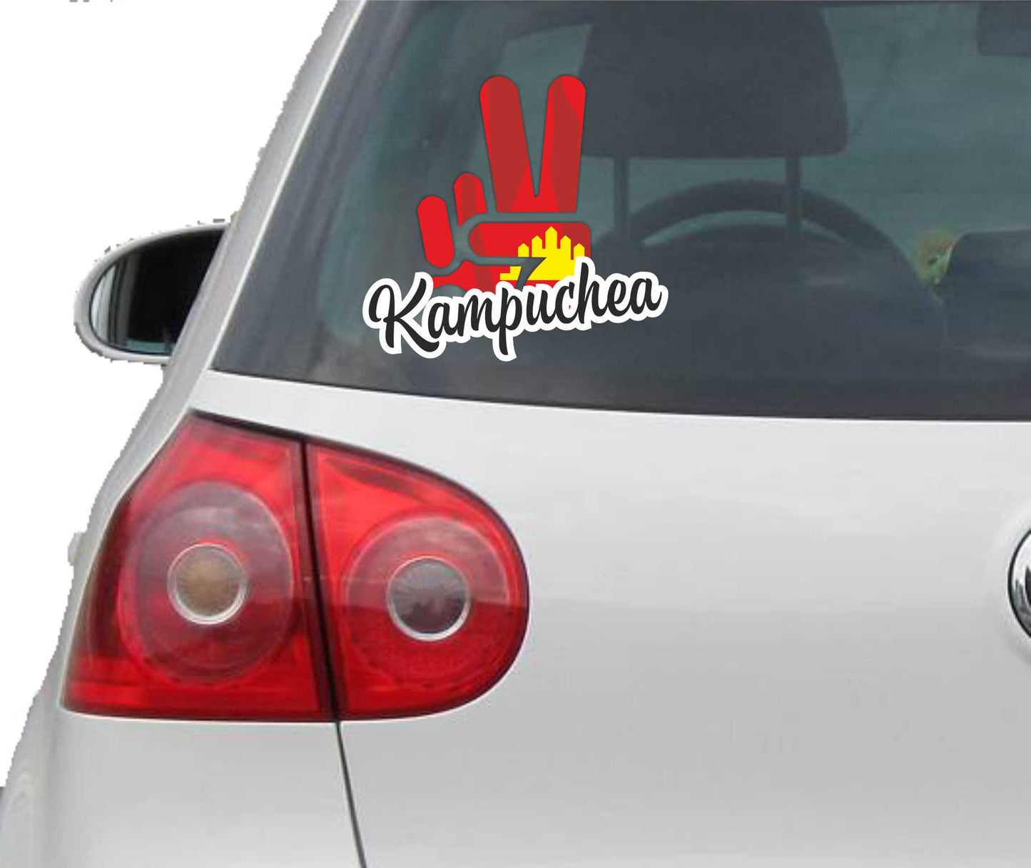 Aufkleber - Autoaufkleber - Kampuchea - Victory - Sieg - Heckscheibe