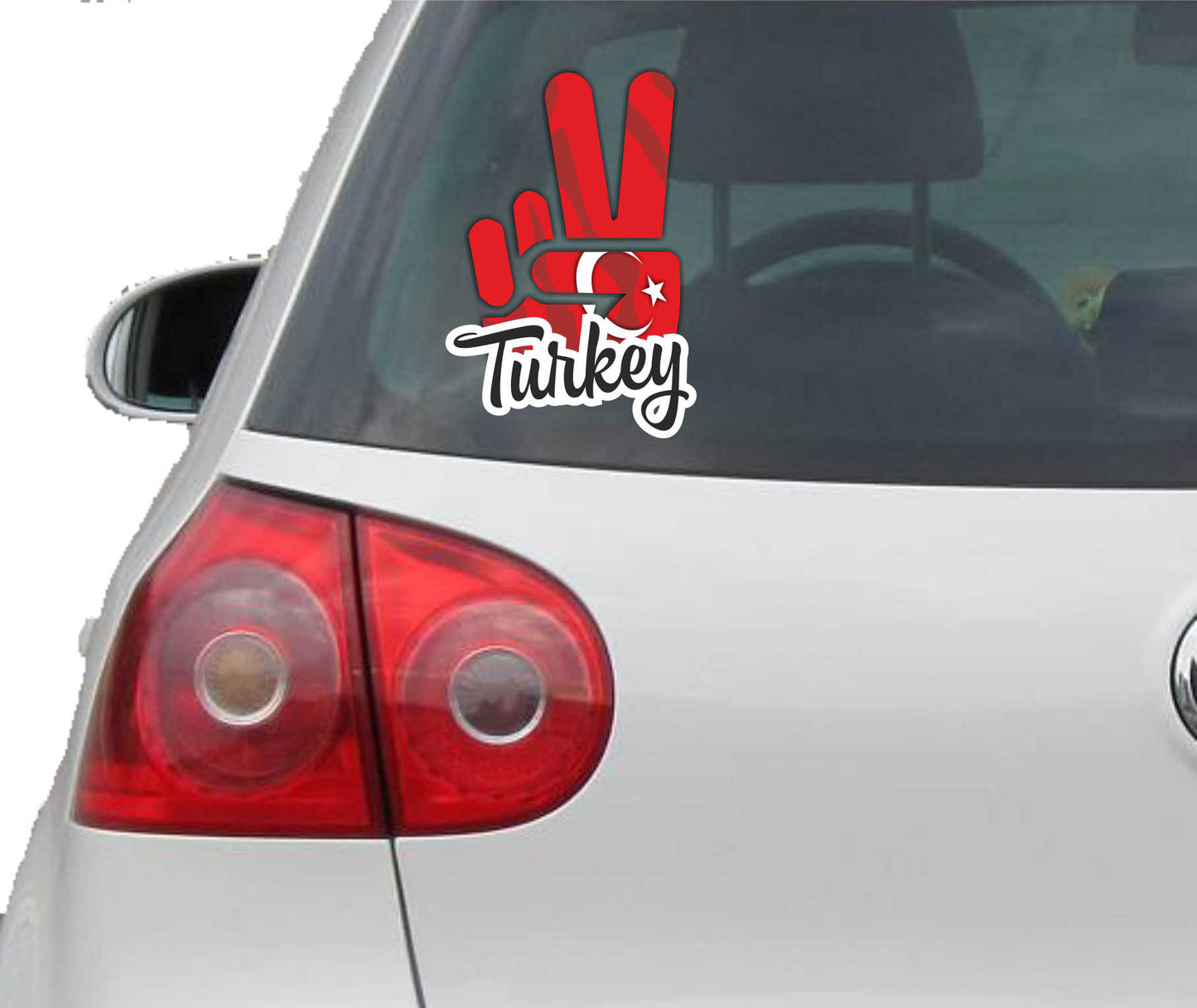 Aufkleber - Autoaufkleber - Turkey - Victory - Sieg - Heckscheibe