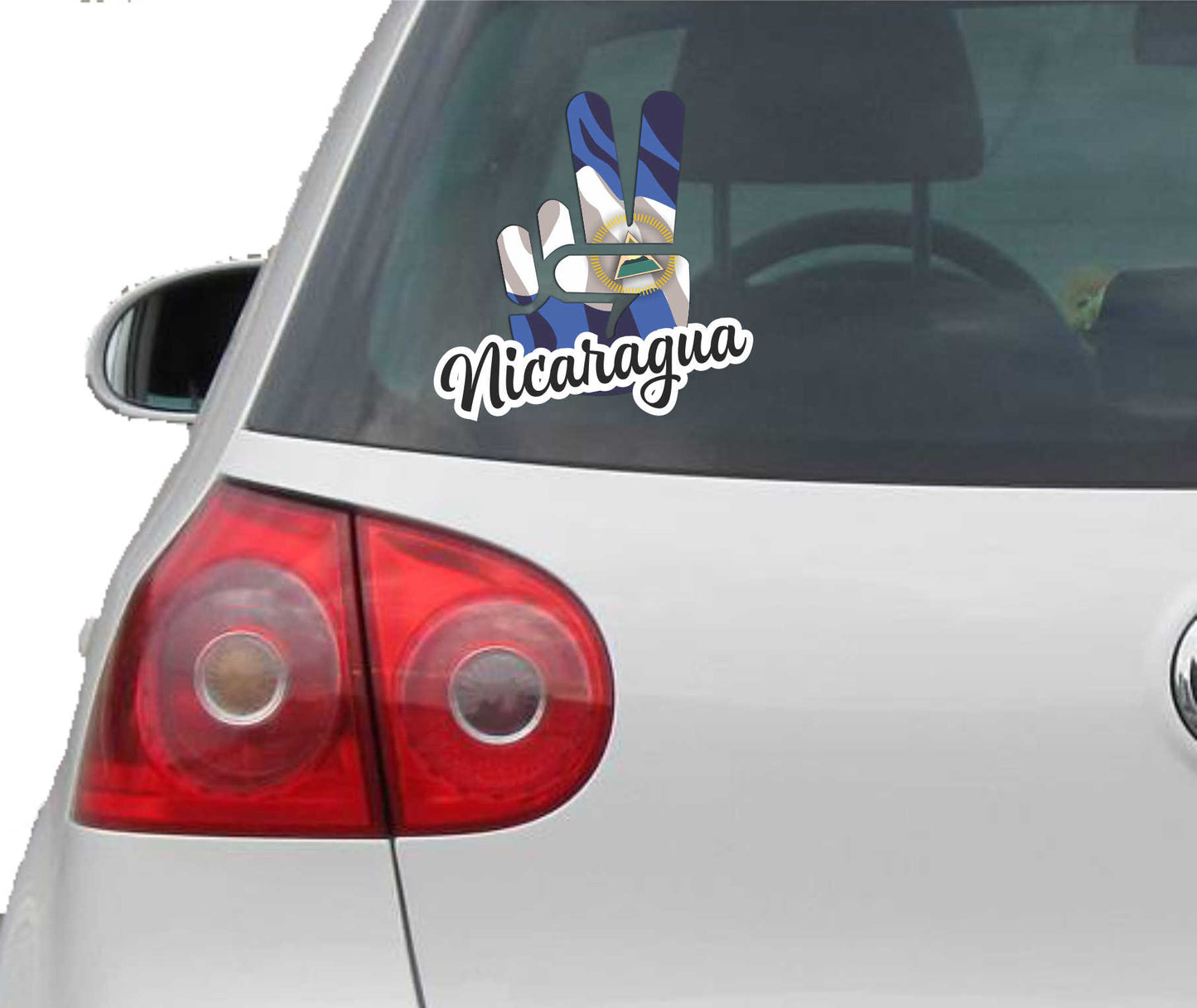Aufkleber - Autoaufkleber - Nicaragua - Victory - Sieg - Heckscheibe