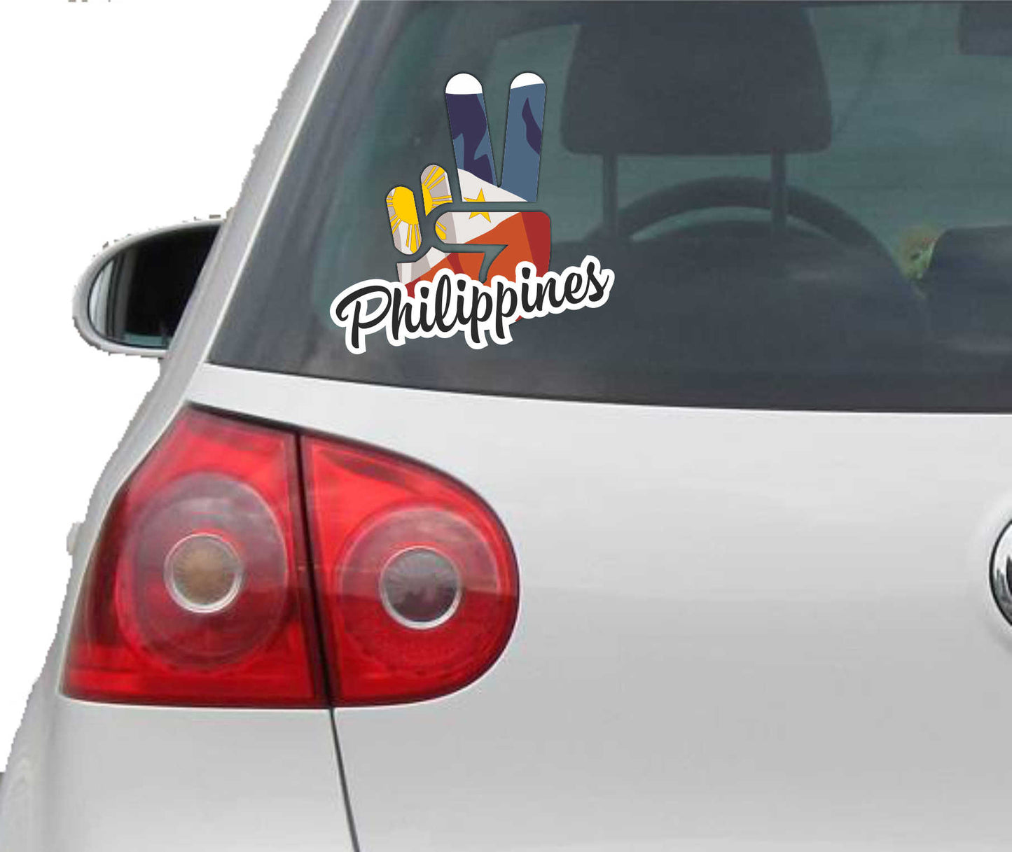 Aufkleber - Autoaufkleber - Philippines - Victory - Sieg - Heckscheibe
