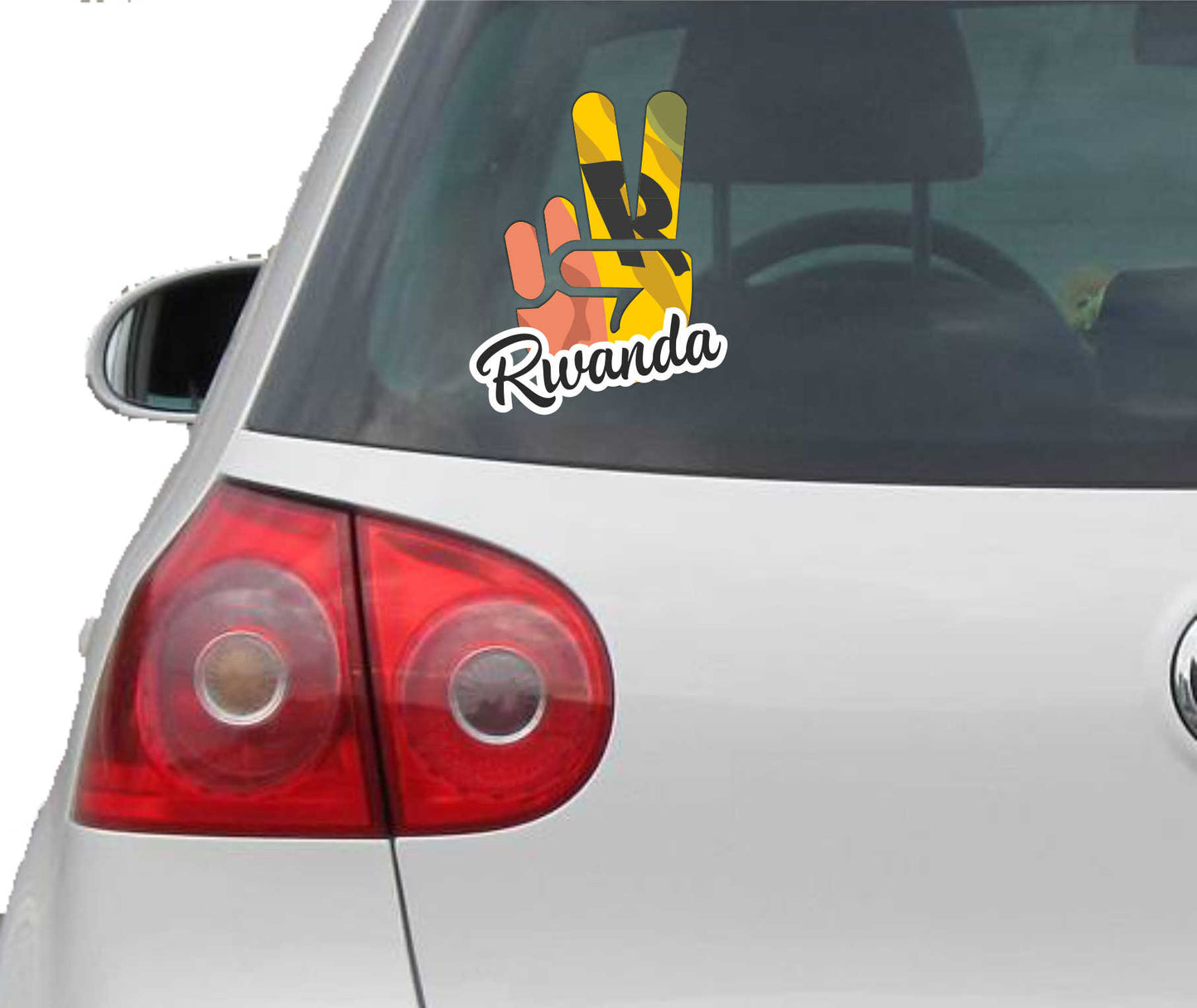 Aufkleber - Autoaufkleber - Rwanda - Victory - Sieg - Heckscheibe