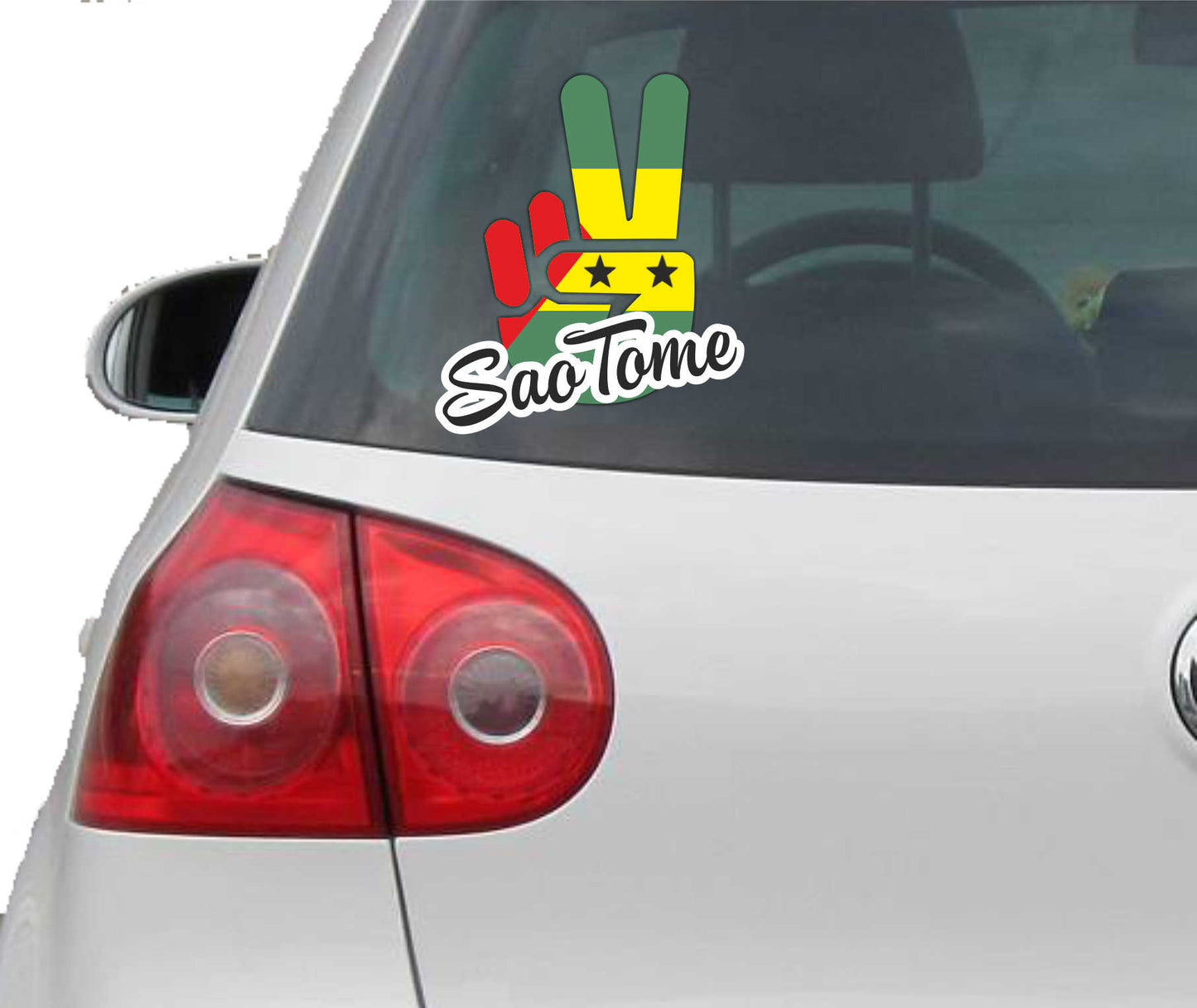 Aufkleber - Autoaufkleber - Sao Tome - Victory - Sieg - Heckscheibe