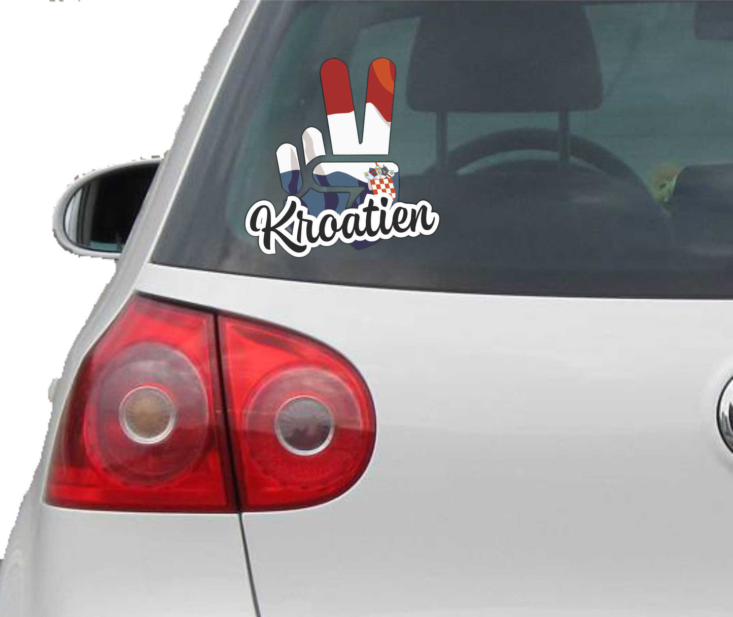 Aufkleber - Autoaufkleber - Kroatien - Victory - Sieg - Heckscheibe