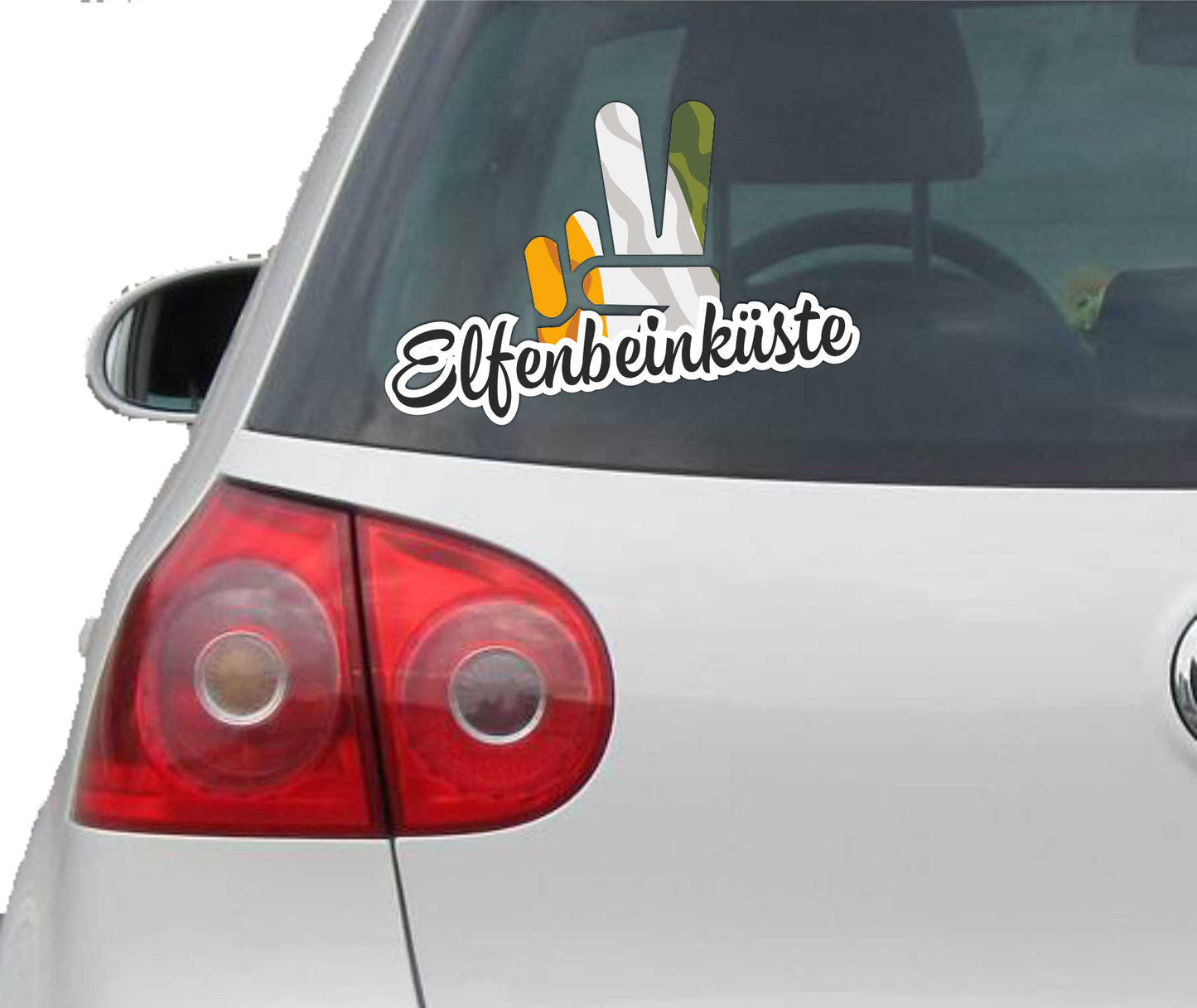 Aufkleber - Autoaufkleber - Elfenbeinküste - Victory - Sieg - Heckscheibe
