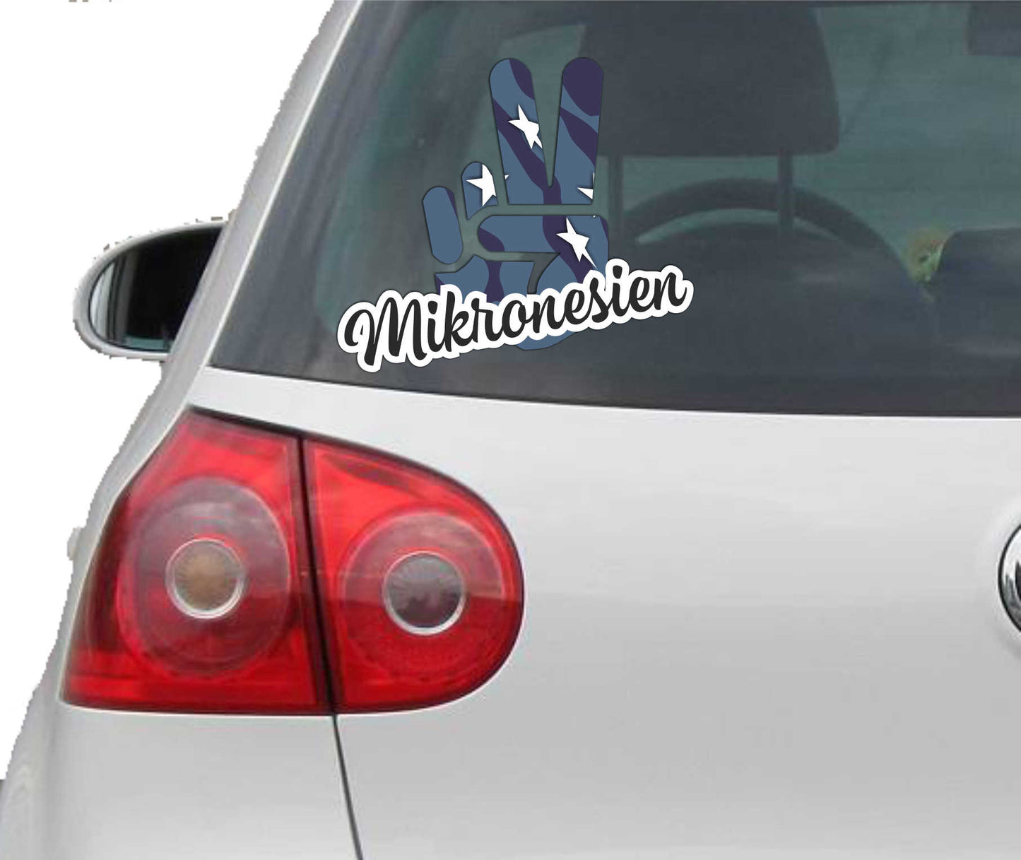 Aufkleber - Autoaufkleber - Mikronesien - Victory - Sieg - Heckscheibe
