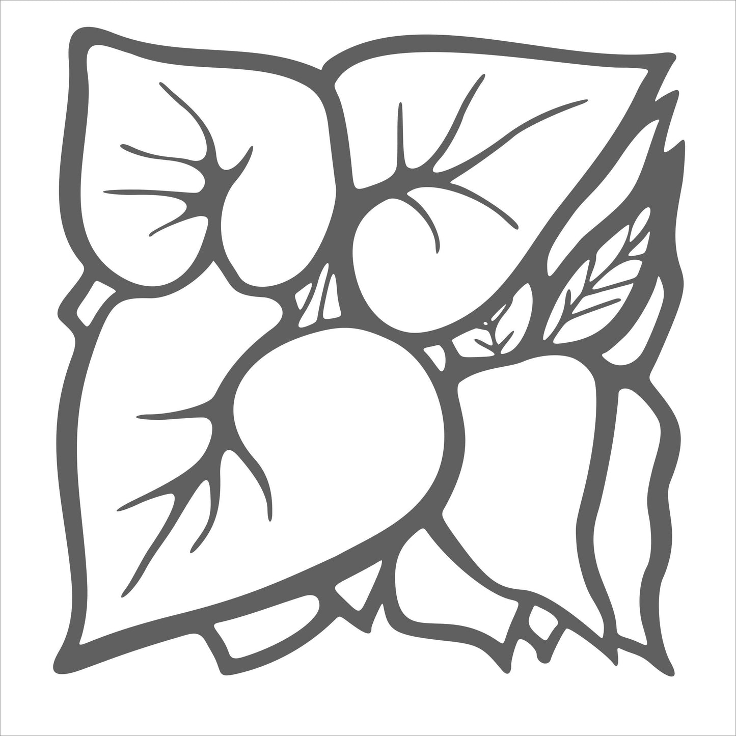 Wandtattoo - Wandaufkleber - e1 wunderschöne Blätter - Tribal Blumen Pflanzen