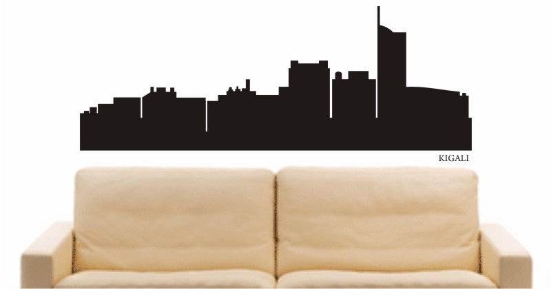 WANDTATTOO e555 Skyline Stadt - Kigali (Ruanda) Design 1
