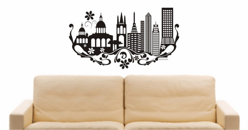 WANDTATTOO e556 Skyline Stadt - Kingston (Australien) Design 3
