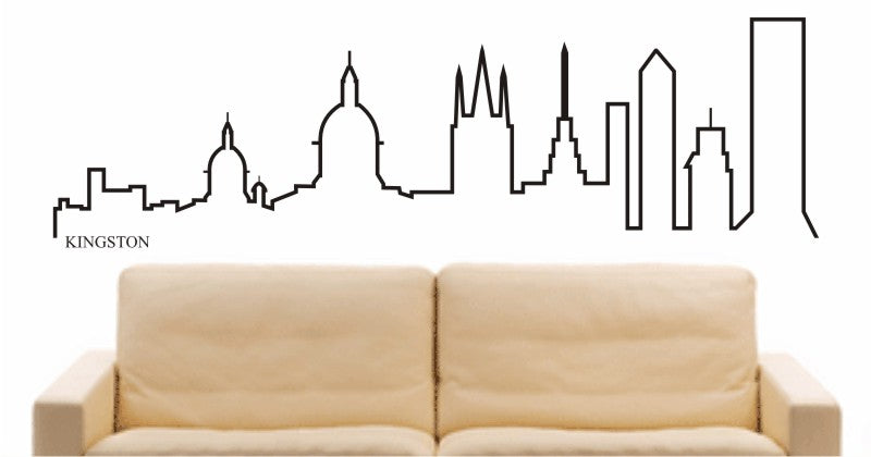WANDTATTOO e556 Skyline Stadt - Kingston (Australien) Design 4