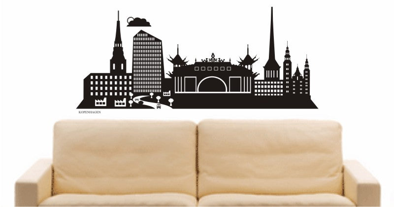 WANDTATTOO e558 Skyline Stadt - Kopenhagen (Dänemark) Design 2