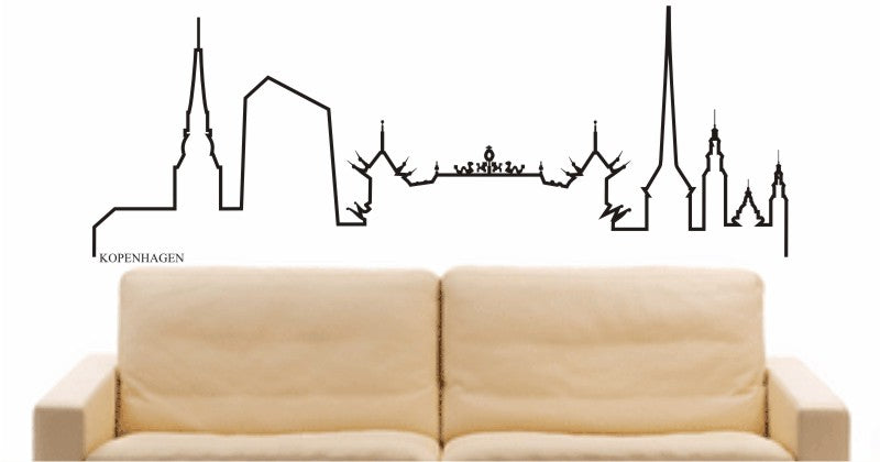 WANDTATTOO e558 Skyline Stadt - Kopenhagen (Dänemark) Design 4