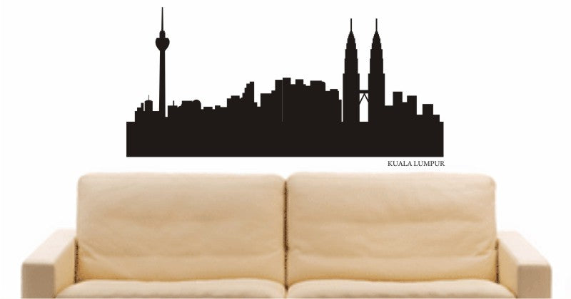 WANDTATTOO e559 Skyline Stadt - Kuala Lumpur (Malaysia) Design 1