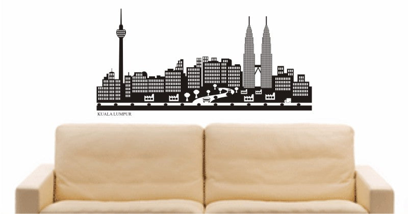 WANDTATTOO e559 Skyline Stadt - Kuala Lumpur (Malaysia) Design 2