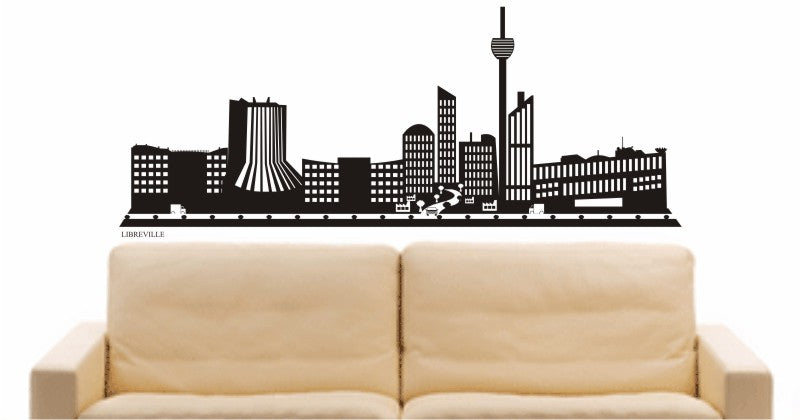 WANDTATTOO e561 Skyline Stadt - Libreville (Gabun) Design 2