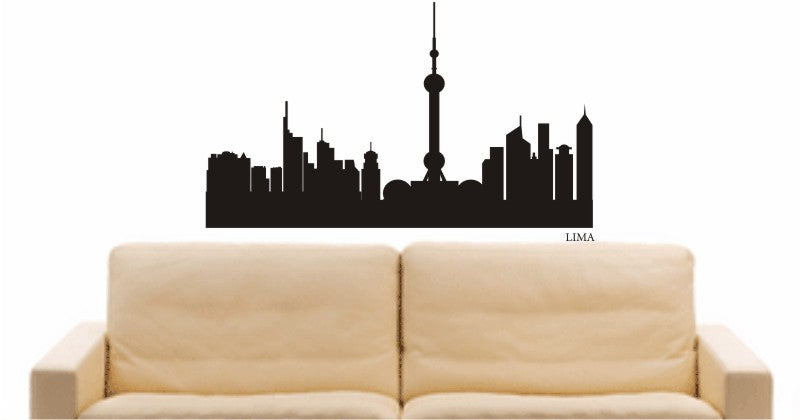 WANDTATTOO e563 Skyline Stadt - Lima (Anden) Design 1