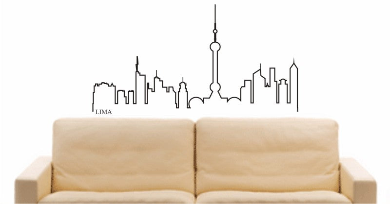 WANDTATTOO e563 Skyline Stadt - Lima (Anden) Design 4
