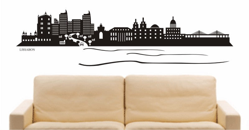 WANDTATTOO e564 Skyline Stadt - Lissabon (Portugals) Design 2
