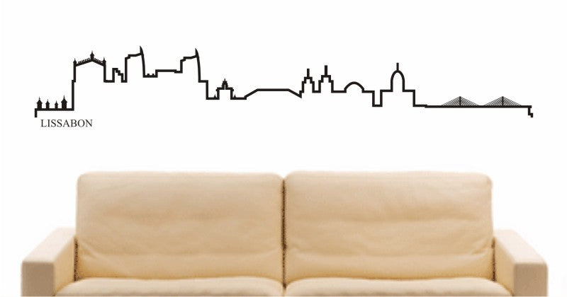 WANDTATTOO e564 Skyline Stadt - Lissabon (Portugals) Design 4
