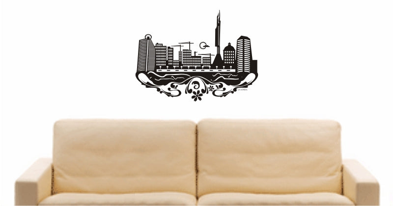 WANDTATTOO e565 Skyline Stadt - Luanda(Angola) Design 3