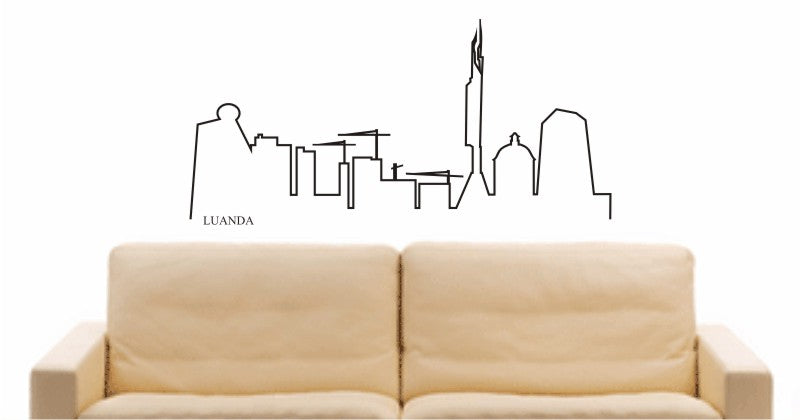 WANDTATTOO e565 Skyline Stadt - Luanda(Angola) Design 4