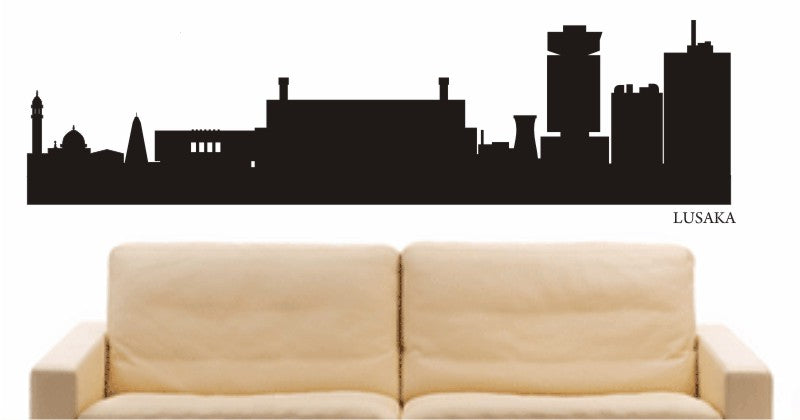 WANDTATTOO e566 Skyline Stadt - Lusaka (Sambia) Design 1